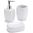 Jogo para Banheiro em Porcelana 3 Peças com Dispenser