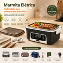 Marmita Elétrica Sem Fio 1,5L + Bolsa Térmica e Kit Talheres