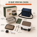 Marmita Elétrica Sem Fio 1,5L + Bolsa Térmica e Kit Talheres