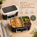 Marmita Elétrica Sem Fio 1,5L + Bolsa Térmica e Kit Talheres