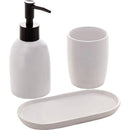 Kit Banheiro Cerâmica Texturizada 3 Peças